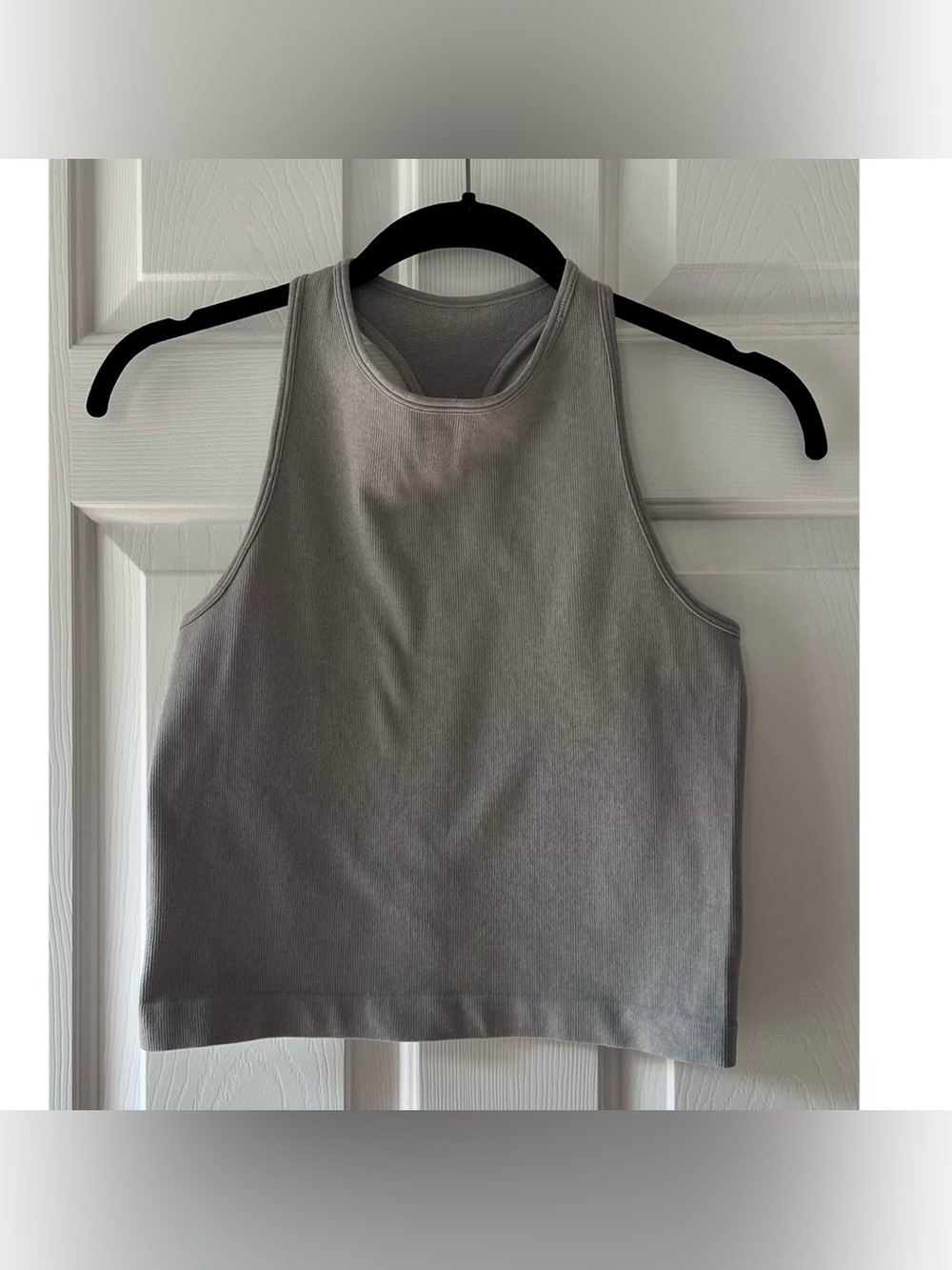 Intimately Free People Gray Ribbed Racerback Tank Top Medium
